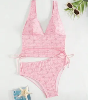 2 Piece Swimsuit Pink thumbnail 2