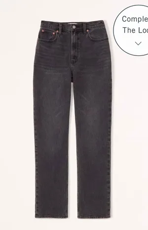 Abercrombie Ultra High Rise 90s Straight Jean Curve Love thumbnail 1