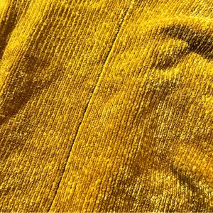 Moth Anthropologie Golden Mustard Yellow Velour Velvet Chunky Open Cardigan XS thumbnail 7
