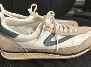 Tretorn Women's Sneakers in White, Tan, and Green thumbnail 1