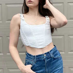 White Fox White Corset Crop Top XS thumbnail 5
