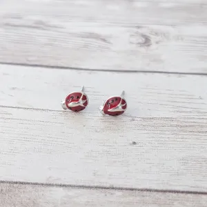 Vintage Stud Earrings Small & Dainty Ladybird/Ladybug thumbnail 8