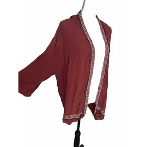 Artesia Embroidered Open Cardigan Kimono Swim Cover Up Size XL Lightweight thumbnail 2