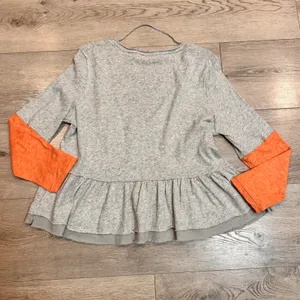We The Free‎ Heart of Mine Peplum Long Sleeve Button Up Top Women Medium M thumbnail 2