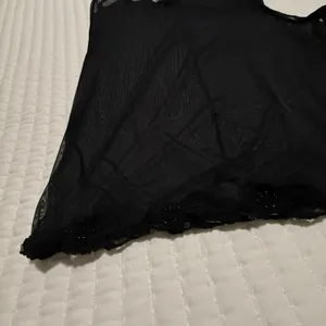 Victoria's Secret Bead Sequin Black Mesh Slip Side Cutout Sheer Lingerie Medium thumbnail 13