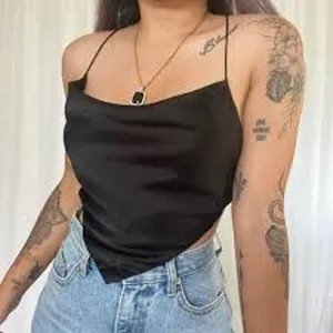 PRINCESS POLLY Julia Top Black Satin Backless Drape Cowl Neck Size US 6 S Small thumbnail 3