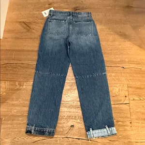 Revice‎ Denim Patchwork Two-Tone Jeans | High Rise Straight Leg | Size 26 | NWT thumbnail 3
