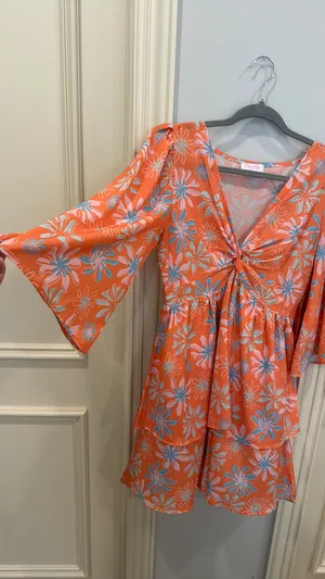 Pink Lily Dress Floral Mini thumbnail 4