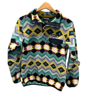 Patagonia Jacket Womens XS Synchilla Snap T Fleece Pullover Aztec Tribal‎ thumbnail 1
