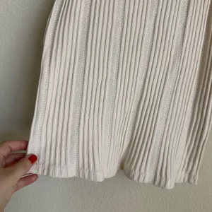 Anthropologie Cream Rib Knit High Neck Tank thumbnail 5