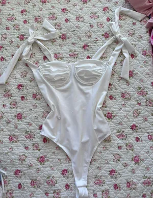 White Tank Bodysuit thumbnail 1