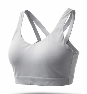 Lululemon Sports Bra 32DD Gray Adjustable Cross Back Excellent Condition thumbnail 1