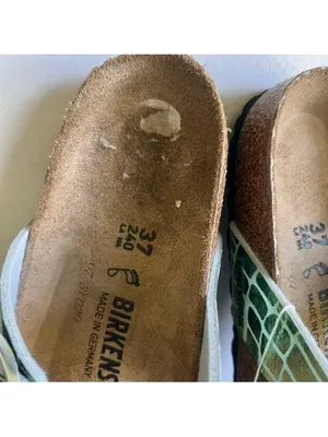 Birkenstock Mayari Gator Gleam Mineral Green Unisex Sandal Size 37 aka 6 #B1902 thumbnail 8