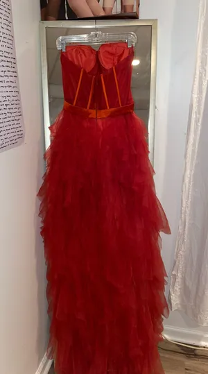 Tulle prom dress Red Size 6 thumbnail 2