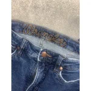 Women's Wrangler Retro Flare Jeans 27x32 High Rise Trouser Boot Cut Raw Hem thumbnail 3