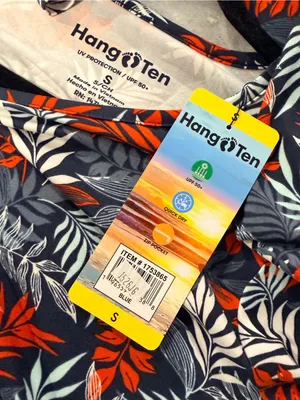 NWT Hang Ten Size S UPF 50+ Tropical Floral Long Sleeve Rash Guard Swim Shirt thumbnail 10