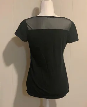 Gap Sheer Detailed Black Tee thumbnail 3