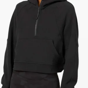 75. Lululemon Scuba Oversized 1/2 Zip Hoodie Black thumbnail 1