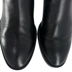 ZARA Women's Black Leather Chelsea Ankle‎ Boots Size 7.5 (EU 38) Minimalist thumbnail 11