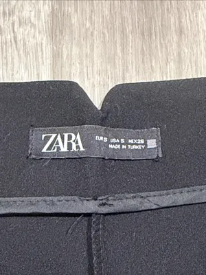 Zara Black Cropped High-Waist Slim Pants thumbnail 8