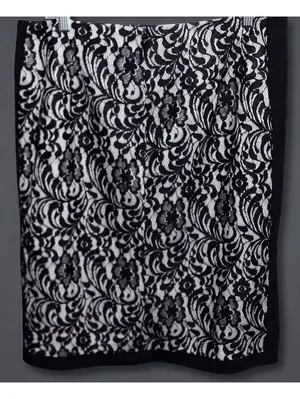 Worthington Black Lace Overlay Pencil Skirt NWT Career Evening Plus Size 16 thumbnail 3