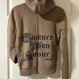 Rhinestone Embellished Juicy Couture Zip Hooded Sweatshirt thumbnail 1