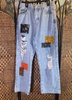 Patchwork Jeans by Cider Size L thumbnail 1