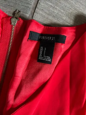 Forever 21 Bright Red Short Sleeve V-Neck Mini Dress thumbnail 2