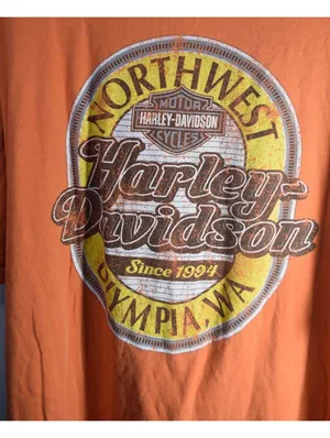 Harley-Davidson 3XL Orange Graphic Tee – NW HD Olympia WA Since 1994 thumbnail 5