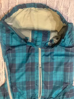 Burton Teal and Navy Plaid Shell‎ Jacket thumbnail 10