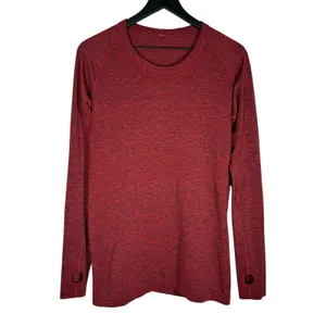 Lululemon Swiftly Tech Long Sleeve Crew Neck Top Black True Red Womens Size 10 thumbnail 5