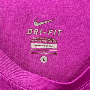 Nike Women's Magenta Tank Top with Metallic Logo thumbnail 2