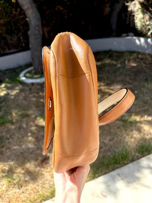 Coach Leather Crossbody Orange/Brown/cream thumbnail 5