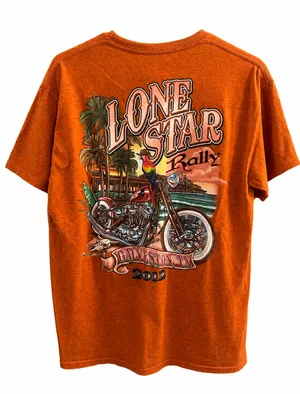 Unisex Harley davidson 2014 rally shirt size medium in orange thumbnail 3