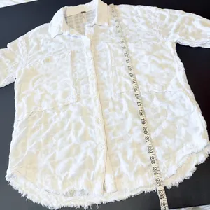 Free People Loveland solid buttondown textured shirt in Lavender, size S overszd thumbnail 5