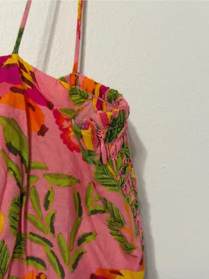 NEW Farm Rio Mixed Fruits Paradise Midi Dress Size XS NWOT Tropical Cotton thumbnail 7