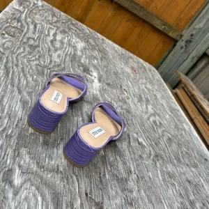 Steve Madden Women Gaia Block Heel Slide Sandals Size 6.5 Violet‎ Faux Leather thumbnail 5