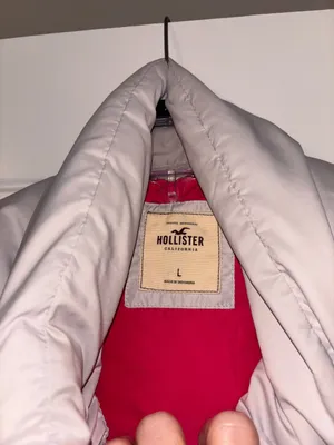 Hollister Grey Puffer Coat Size Large thumbnail 6