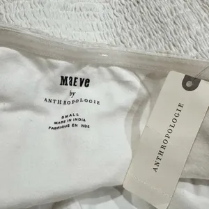 NEW Anthropologie Maeve White Tie Strapless Top Women’s Small thumbnail 4