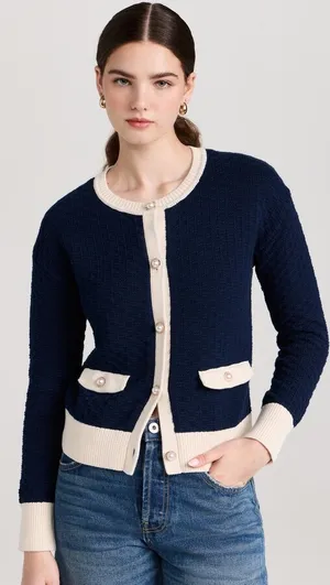 525 contrast trim trophy cardigan  thumbnail 4