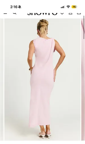 NWT Showpo Soft pink linen dress size 4 thumbnail 3