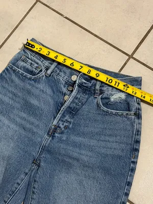 Pacsun Women Streetwear High-Rise‎ Straight Distressed Blue Denim Jeans size 26 thumbnail 8