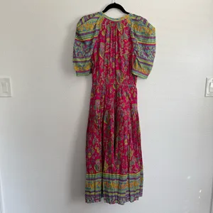 NEW Current Air Lindsey Floral Puff Sleeve Midi Dress XS thumbnail 5