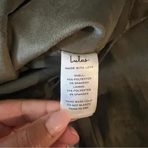 Lulus Wild at Heart Olive Green Vegan Suede Moto Jacket NWT‎ Size S thumbnail 11
