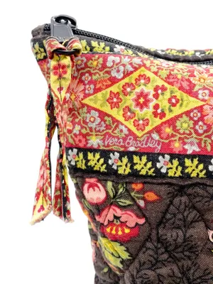Vera Bradley Chocolat Villager Scalloped Tote Bag Brown Floral Vintage 2003 Y2K thumbnail 7