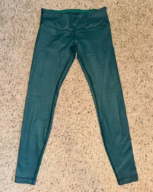 lululemon athletica Green Leggings size 8 thumbnail 1