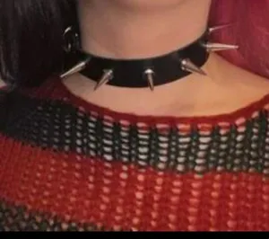 Spike Choker Collar Black New thumbnail 4