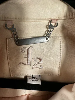 399. J2 faux leather moto/racer jacket in peach color thumbnail 2