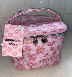 Mean Girls x Forever 21 FETCH Makeup Cosmetic Case Pink NWT thumbnail 1