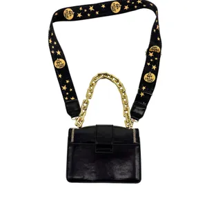 Black Crossbody Bag Gold Chain Star Guitar Strap‎ Jingpin Mini Shoulder Handbag thumbnail 7